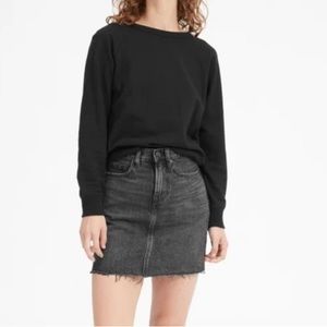 Everlane The Denim Skirt Black 27
